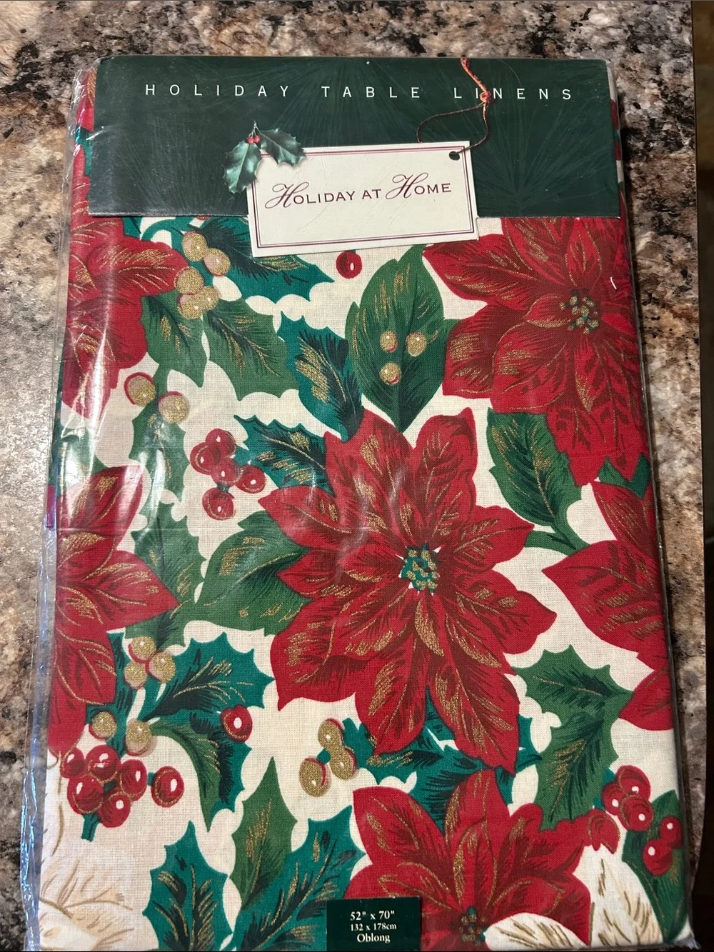 Red Poinsettia Holiday Throw
